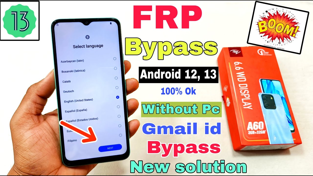 Itel A60 FRP Bypass Android 12,13 | New Solution | Itel Itel A60 FRP Bypass Android 12,13 | New Solution | Itel