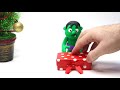 Baby Hulk unboxing Christmas gifts 💕Superhero Play Doh Stop motion cartoons