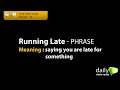 Daily Vocabulary Daily English Vocabulary E01 Running Late images Daily Vocabulary Daily English Vocabulary E01 Running Late