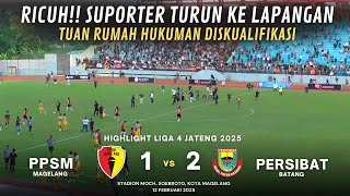 Ricuh Pemain Berkelahi & Suporter Turun Ke Lapangan Ppsm Magelang Vs Persibat Batang Liga 4