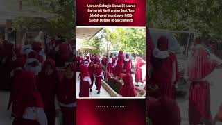 Siswa Sd Di Maros Ini Sangat Bahagia Ketika Tau Mobil Yang Membawa Sudah Tiba Di Sekolahnya.