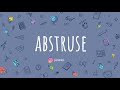 Abstruse meaning in Urdu/Hindi | Word of the Day | English Vocabulary
