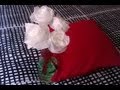 como hacer una rosa con papel servilleta