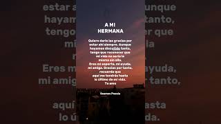 Poema Para Mi Hermana