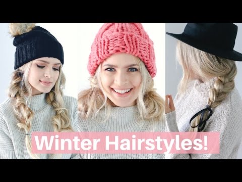 Easy Hairstyles for Winter, Hats, and Scarves! - Hair Tutorial - YouTube