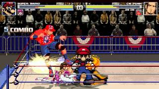An Mugen Request Super Mario & Cure Happy Vs Cm Punk & John Cena