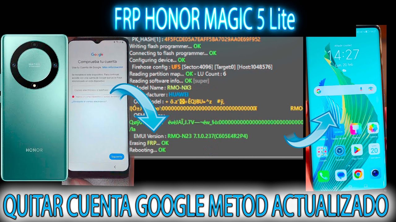 FRP HONOR MAGIC 5 Lite REMOVE GOOGLE ACCOUNT WITH FRP HONOR MAGIC 5 Lite REMOVE GOOGLE ACCOUNT WITH