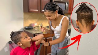 Girl Gives Brother A New Look, What Happens Is Shocking