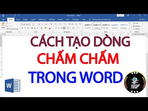 Cách tạo dòng chấm chấm trong word siêu dễ