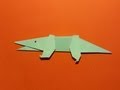 Origami Alligator (page 1). YouTube Animal Video Tutorials