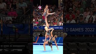 🤯 Crazy Acrobatics In Women's Gymnastics #Shorts