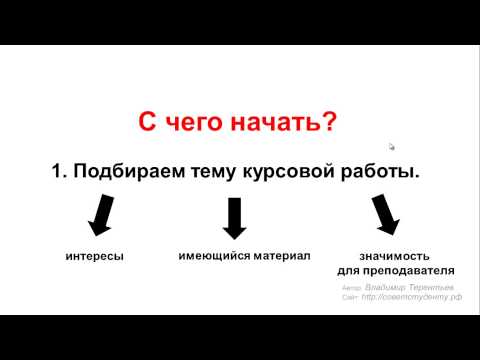 Как написать курсовую работу самостоятельно