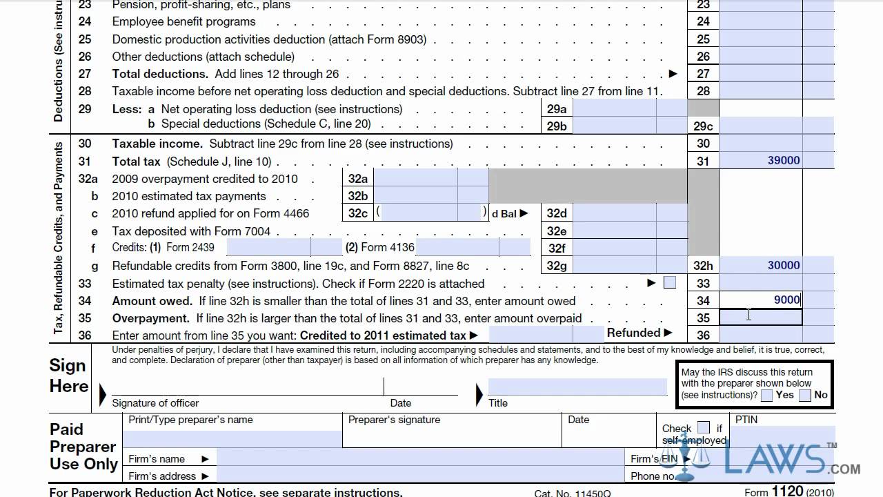 Learn How to Fill the Form 1120 U.S. Corporation Tax Return