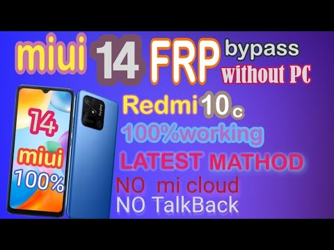 redmi 10c frp bypass| google account remove|miui 14 redmi 10c frp bypass| google account remove|miui 14