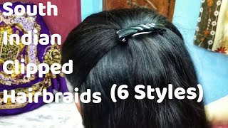 South indian style clipped braid | Side clipped braid |Clipped hair braid | loose braid | Hairstyles