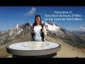 Panormama of Tete Nord de Fours 2500m on the Tour de Mont Blanc