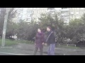 Brave girl kicks guy in the balls to defend a woman