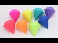 Kağıttan Origami Elmas Yapımı