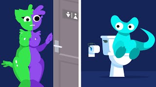 Jester Girl Meet Cyan Skibidi Toilet Garden Of Banban 4 Animation