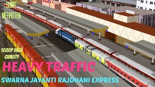 Swarna Jayanti Rajdhani Exp With High Traffic In Msts Open Rails By Sumit Mehrotra