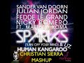 Video Sander van Doorn vs. Fedde Le Grand & Nicky Romero - Sparks Human Kangaroo (Mashup)