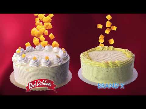 Red Ribbon Mango Cake 2014 - YouTube