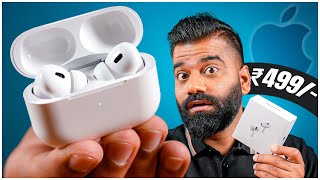 Apple AirPods Pro 2 in ₹499 Unboxing & First Look - 100% Fake But 100% Same🔥🔥🔥