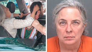 Karen Punches Uber Driver Then Gets Karma..