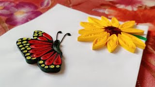 Play this video Quilling butterfly on sunflower QuillingButterfly QuillingSunflower QuillingArt Quilling