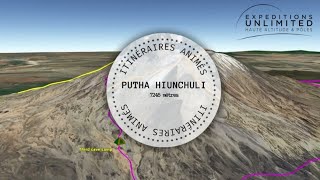Ascension Du Putha Hiunchuli À 7246 Mètres Au Népal - Itinéraire Animé