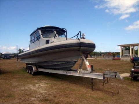 32' Sea Ark Marine Police Boat with Trailer on GovLiquidation.com