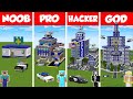 Minecraft TNT POLICE STATION HOUSE BUILD CHALLENGE - NOOB vs PRO vs HACKER vs GOD / Animation