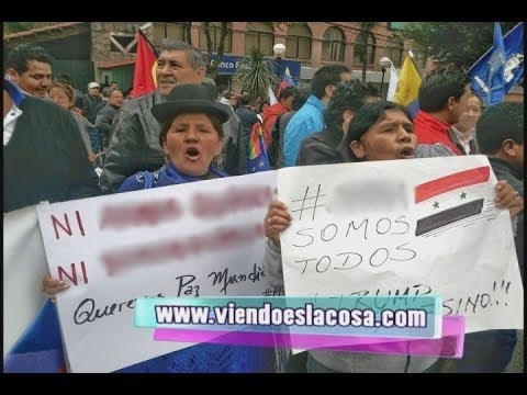 PLANTON Y PROTESTA DE ORGANIZACIONES SOCIALES FRENTE A EMBAJADA DE EEUU