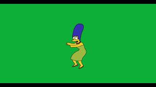 Marge Simpson Dancing - Green Screen Video For Video Editing - Animated Gif