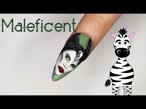3D Maleficent Acrylic Nail Art Tutorial | MelodyMinutes - YouTube
