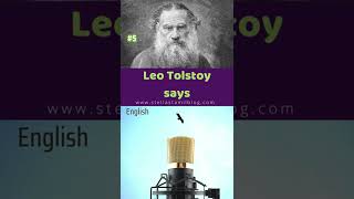 Leo Tolstoy says