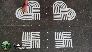 Diwali 2025 Special Big Padi Kolam Design 77 Deepavali Rani Design Diwali Easy Deepam Muggulu