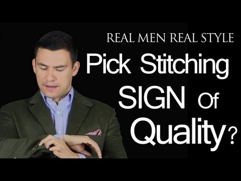 Pick Stitching A Sign Of Quality Men's Suits Mens Clothing Build Suit 