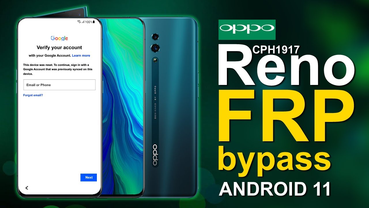 OPPO Reno Bypass FRP Android 11 Without PC CPH1917 OPPO Reno Bypass FRP Android 11 Without PC CPH1917