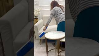 I Dry Cleaned My White Velvet Sofa At Home Sofa Cleaning And Organization