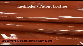 Lackleder, Echtleder Korallenrot Patent Leather, Genuine Leather Coral Red