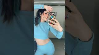 Payal Rajput In Skyblue Color Outfit Mirror Selfie Latest Video