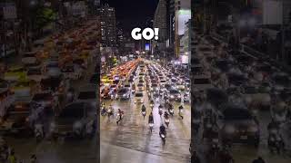 The Asoke - Sukhumvit Intersection - Bangkok Traffic On A Thursday Night