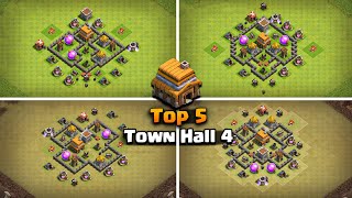 Top 5 Town Hall 4 Th4 Base Layout Copy Link 2025 Clash Of Clans