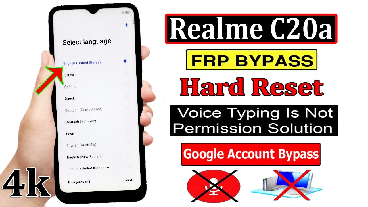 Realme C20a Hard Reset Frp Bypass 2023 Android 10 Realme C20a Hard Reset Frp Bypass 2023 Android 10