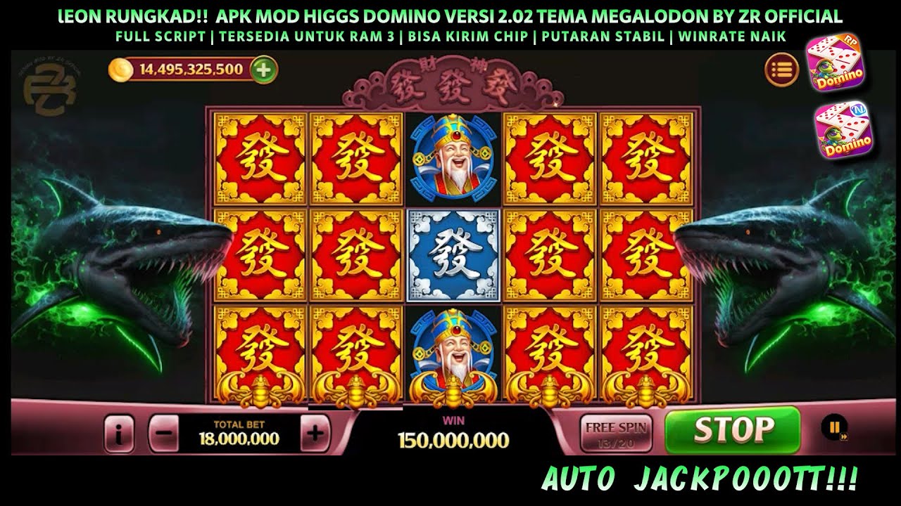 LEON RUNGKAD!!! APK MOD HIGGS DOMINO 2.02 MEGALODON THEME LEON RUNGKAD!!! APK MOD HIGGS DOMINO 2.02 MEGALODON THEME