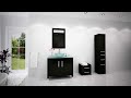 35.5" Glass Gemini Single Bathroom Vanity - Espresso