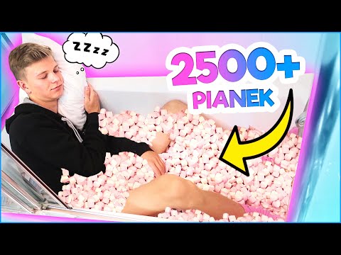 SPĘDZIŁEM 24H W WANNIE PIANEK!😱 *challenge* | Dominik Rupiński