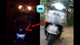 Tvs jupiter || LED light upgrade in TVS Jupiter || DIY DRL Led Light