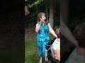 Aunt pat singing at moms birthday party